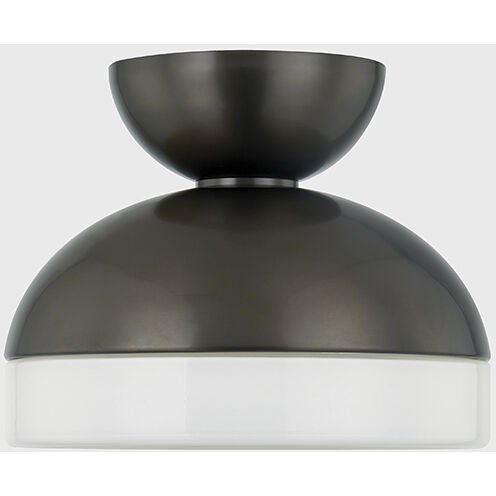 Rue 1 Light 11 inch True Bronze Flush Mount Ceiling Light